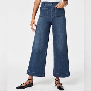NWT SPANX Cropped Wide Leg Pull on Jeans Size 2XT